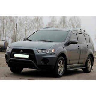 Přední ochranný rám WT007 Black (nerez) Mitsubishi Outlander 2006–2012 fotografie 4