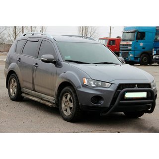 Přední ochranný rám WT007 Black (nerez) Mitsubishi Outlander 2006–2012 fotografie 1