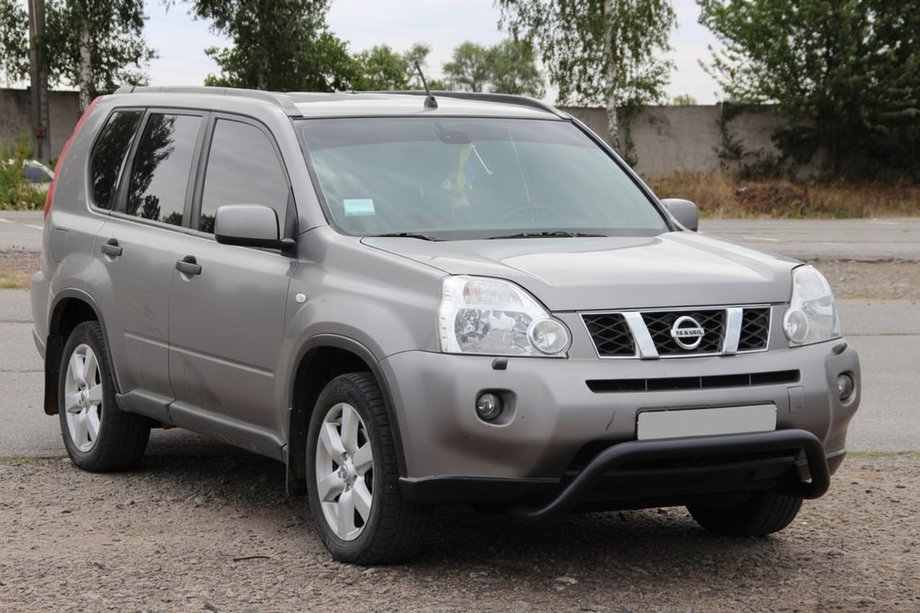 Nissan X-trail T31 2007–2014 Přední ochranný rám WT007 Black (nerez) Image