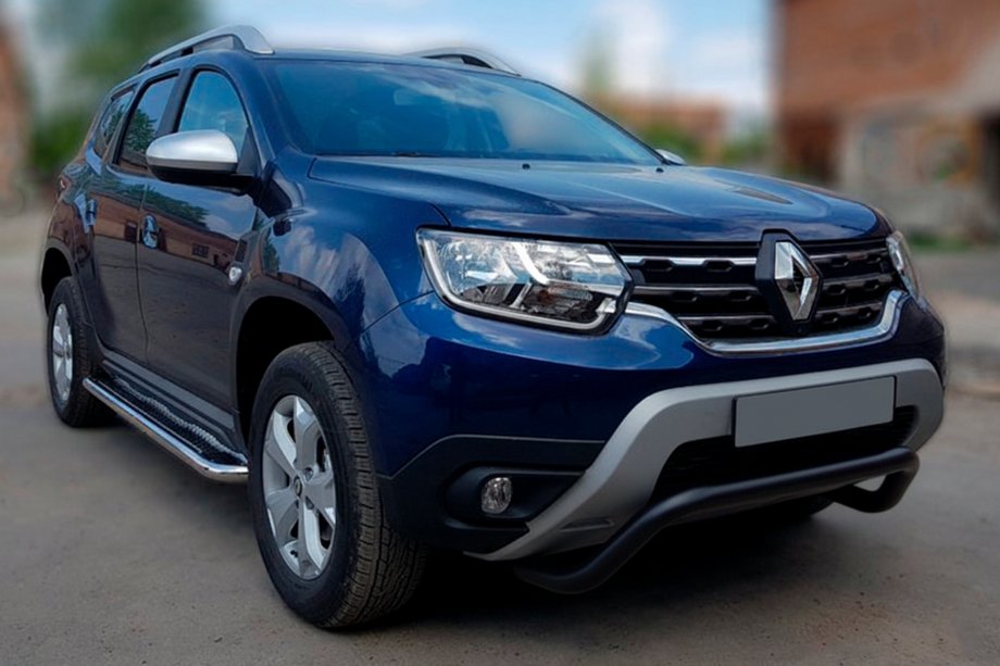 Dacia Duster 2018–2024 Přední ochranný rám WT007 Black (nerez) Image