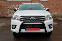 Toyota Hilux 2015– Přední ochranný rám WT007 Black (nerez) fotografie 3