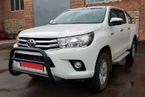 Toyota Hilux 2015– Přední ochranný rám WT007 Black (nerez) fotografie 4