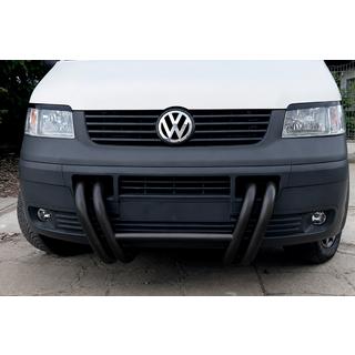 Přední ochranný rám (kengur) ST006-03 Nizdri Black (nerez) Volkswagen T5 Transporter 2003–2010 fotografie 3