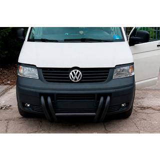 Přední ochranný rám (kengur) ST006-03 Nizdri Black (nerez) Volkswagen T5 Transporter 2003–2010 fotografie 4