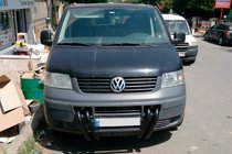 Volkswagen T5 Transporter 2003–2010 Přední ochranný rám (bullbar) ST006-04 Nizdri Black (nerez) fotografie 3