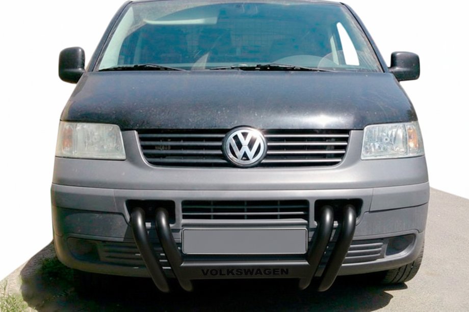 Volkswagen T5 Transporter 2003–2010 Přední ochranný rám (bullbar) ST006-04 Nizdri Black (nerez) Image