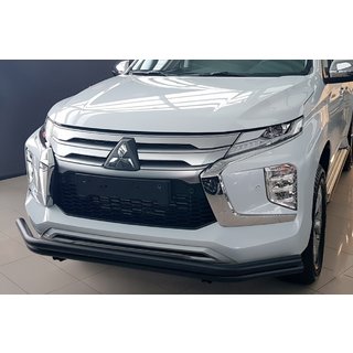 Přední ochranný rám F3-60 Black (2020+, nerez) Mitsubishi Pajero Sport 2015–