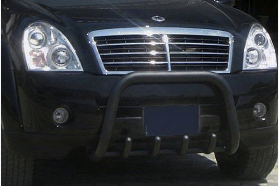 SsangYong Rexton I 2001–2017 Nerezový bullbar QT006 Black Image