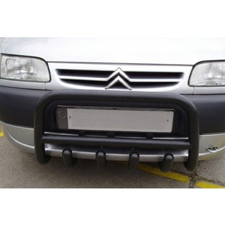 Přední bullbar QT006 Black (nerez) Citroen Berlingo 1996–2008
