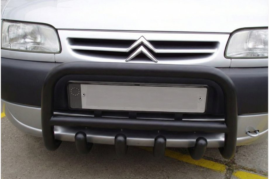 Citroen Berlingo 1996–2008 Přední bullbar QT006 Black (nerez) Image