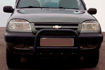 Chevrolet Niva 1998–2020 Nerezový bullbar QT006 Black fotografie 1