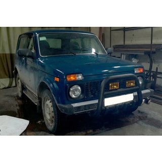 Přední bullbar QT006 Black (nerez) Lada Niva a Urban 1977– fotografie 4