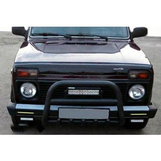 Přední bullbar QT006 Black (nerez) Lada Niva a Urban 1977– fotografie 3