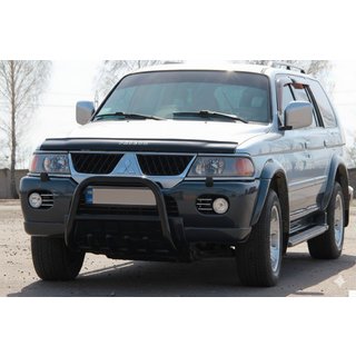 Nerezový bullbar QT006 Black Mitsubishi Pajero Sport 1996–2007 fotografie 3
