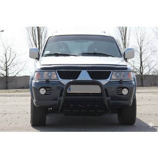 Nerezový bullbar QT006 Black Mitsubishi Pajero Sport 1996–2007 fotografie 1