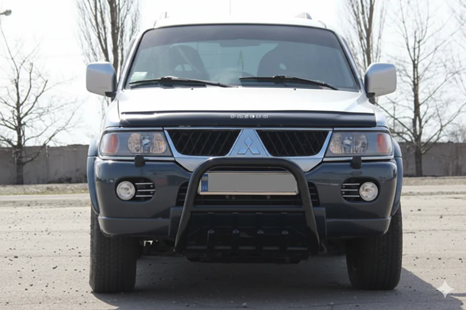 Mitsubishi Pajero Sport 1996–2007 Nerezový bullbar QT006 Black Image