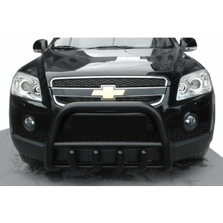 Přední ochranný rám QT006 Black (nerez) Chevrolet Captiva 2006–2019