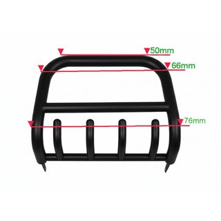 Přední bullbar QT006 Black (nerez) Toyota Hilux 2006–2015
