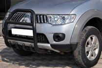 Mitsubishi L200 2006–2015 Přední ochranný rám QT007 Black (nerez) fotografie 1