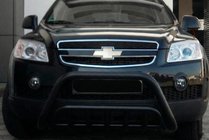 Chevrolet Captiva 2006–2019 Přední ochranný rám WT002 Black (nerez) fotografie 3
