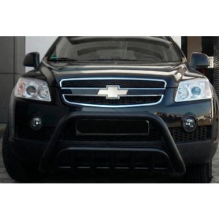 Přední ochranný rám WT002 Black (nerez) Chevrolet Captiva 2006–2019 fotografie 3