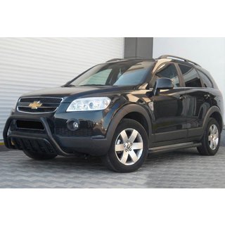Přední ochranný rám WT002 Black (nerez) Chevrolet Captiva 2006–2019 fotografie 1
