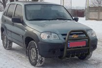 Chevrolet Niva 1998–2020 Přední ochranný rám (bullbar) QT007 Black (nerez) fotografie 3