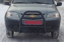 Chevrolet Niva 1998–2020 Přední ochranný rám (bullbar) QT007 Black (nerez) fotografie 2