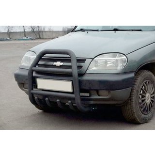 Přední ochranný rám (bullbar) QT007 Black (nerez) fotografie 4