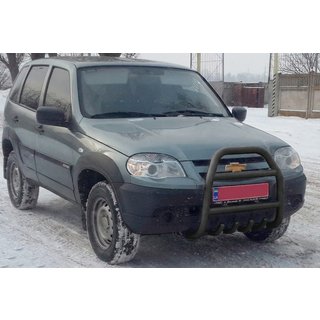 Přední ochranný rám (bullbar) QT007 Black (nerez) fotografie 3