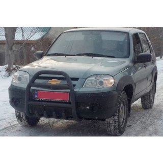 Přední ochranný rám (bullbar) QT007 Black (nerez) fotografie 1