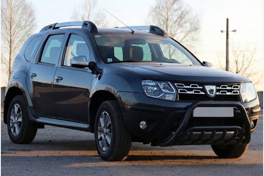 Dacia Duster 2008–2018 Přední ochranný rám WT002 Black (nerez) Fotografie 1