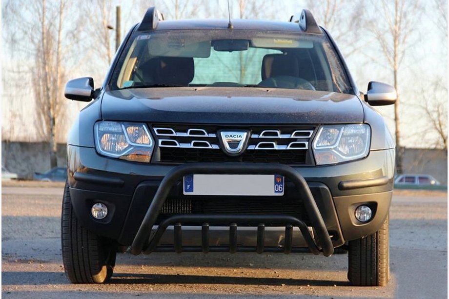 Dacia Duster 2008–2018 Přední ochranný rám WT002 Black (nerez) Fotografie 2