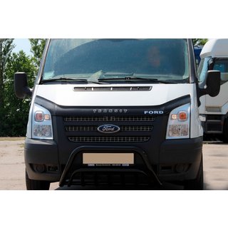 Přední ochranný rám WT002 Black (2006-2014, nerez) Ford Transit 2000–2014 fotografie 2