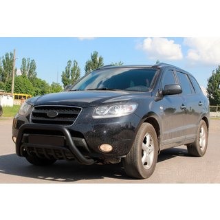 Přední ochranný rám WT002 Black (nerez) Hyundai Santa Fe 2 2006–2012 fotografie 1
