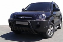 Hyundai Tucson JM 2004– Přední ochranný rám WT002 Black (nerez) fotografie 1