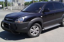 Hyundai Tucson JM 2004– Přední ochranný rám WT002 Black (nerez) fotografie 2