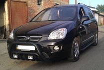 Kia Carens 1999–2012 Přední ochranný rám WT002 Black (nerez) fotografie 2