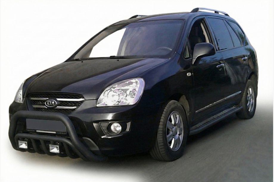 Kia Carens 1999–2012 Přední ochranný rám WT002 Black (nerez) Image
