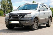 Kia Sorento I BL 2002–2009 Přední ochranný rám QT007 Black (nerez) fotografie 1