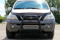 Kia Sorento I BL 2002–2009 Přední ochranný rám QT007 Black (nerez) fotografie 2
