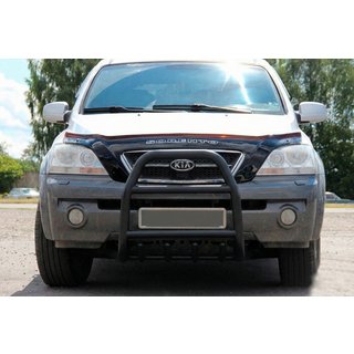Přední ochranný rám QT007 Black (nerez) Kia Sorento I BL 2002–2009 fotografie 2