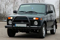 Lada Niva a Urban 1977– Přední ochranný rám QT007 Black (nerez) fotografie 2