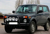 Lada Niva a Urban 1977– Přední ochranný rám QT007 Black (nerez) fotografie 4