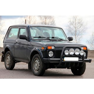 Přední ochranný rám QT007 Black (nerez) Lada Niva a Urban 1977– fotografie 3