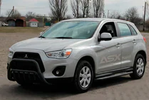 Mitsubishi ASX 2010–2023 Přední ochranný rám WT002 Black (nerez) fotografie 2