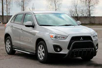 Mitsubishi ASX 2010–2023 Přední ochranný rám WT002 Black (nerez) fotografie 3