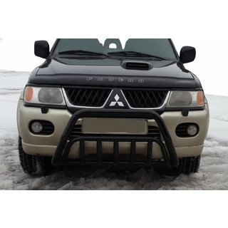 Přední ochranný rám WT002 Black (nerez) Mitsubishi Pajero Sport 1996–2007