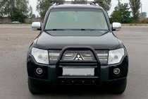 Mitsubishi Pajero Wagon IV 2006–2021 Přední ochranný rám QT007 Black (nerez) fotografie 3