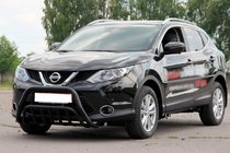 Nissan Qashqai 2014–2021 Přední ochranný rám WT002 Black (nerez) fotografie 2